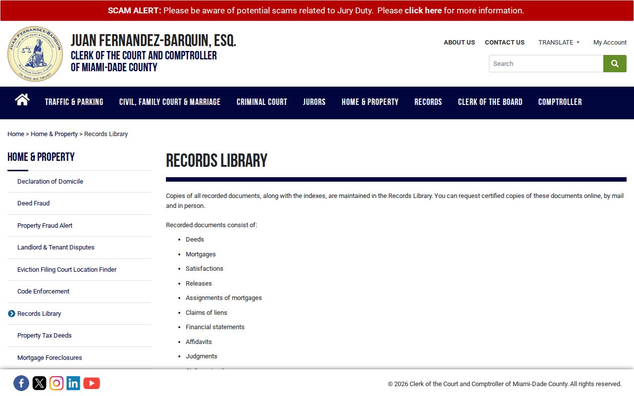 Miami-Dade Records Library access for historical Miami Lakes research