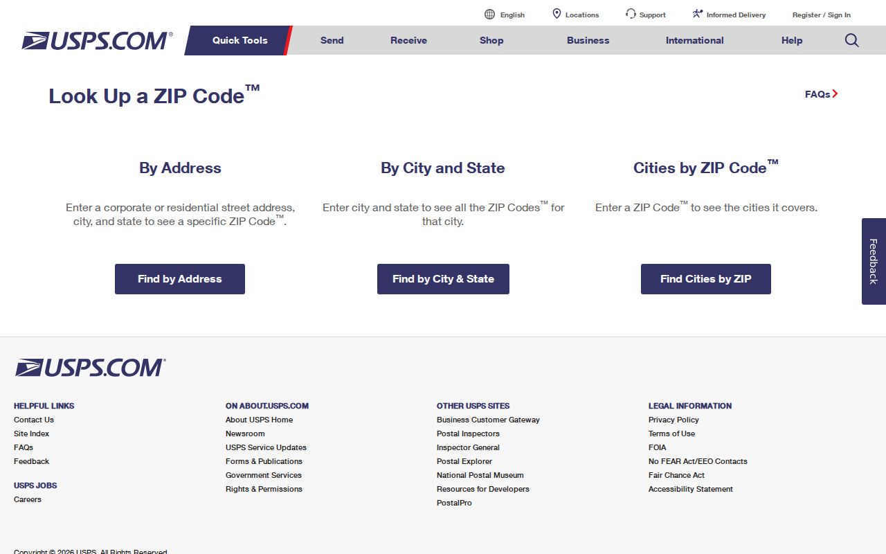 USPS ZIP Code Lookup for verifying a Miami Lakes delivery address